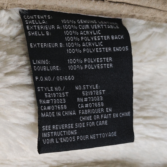 Suede winter coat - 3/4 length size medium. Vintage /Y2K - Picture 6 of 9